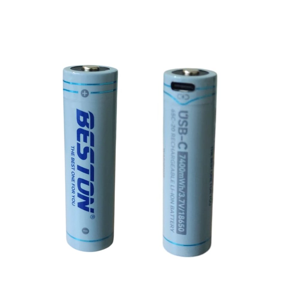 Bateria 18650 Pila Recargable 3.7v 7400mwh Beston Usb Tipo C S1892