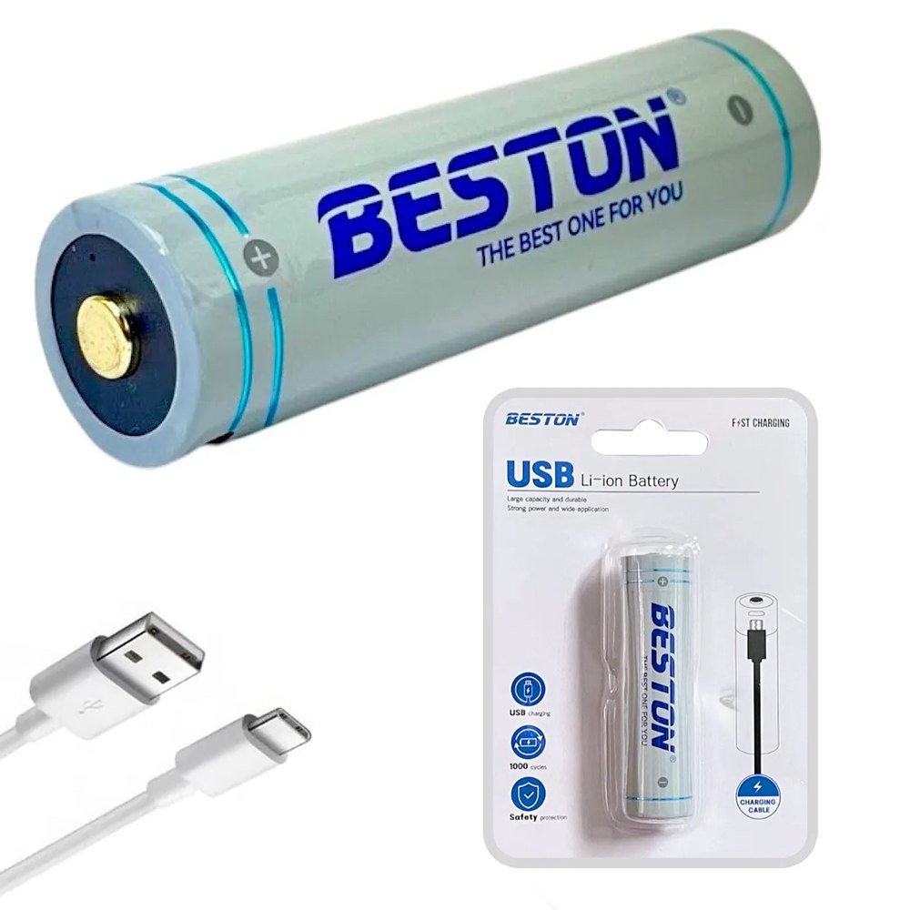 Bateria 18650 Pila Recargable 3.7v 7400mwh Beston Usb Tipo C S1892
