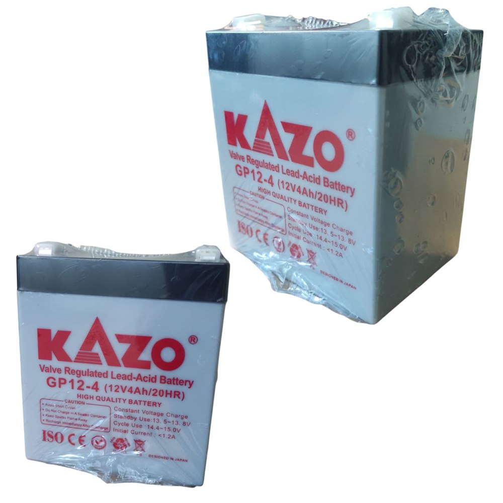 Batería Seca 12v 4ah 20hr Gp12-4 Kazo Recargable Alarma Ups S1893