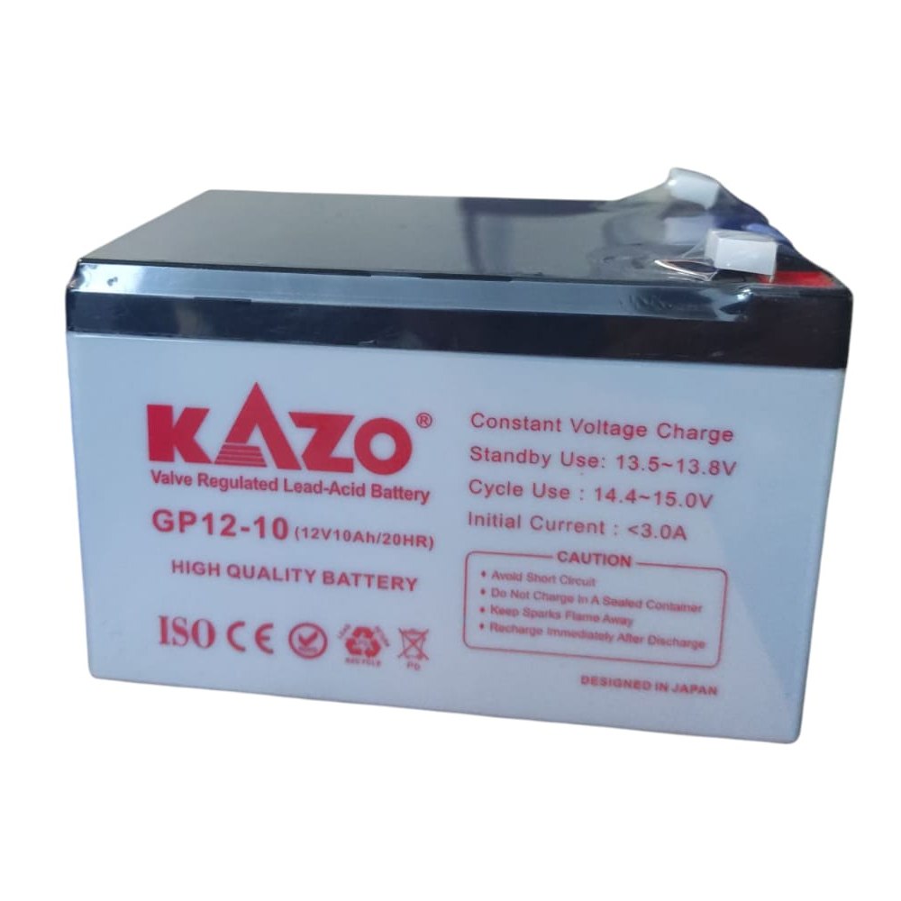 Batería Seca 12v 10ah 20hr Gp12-7 Kazo Recargable Alarma Ups S1895