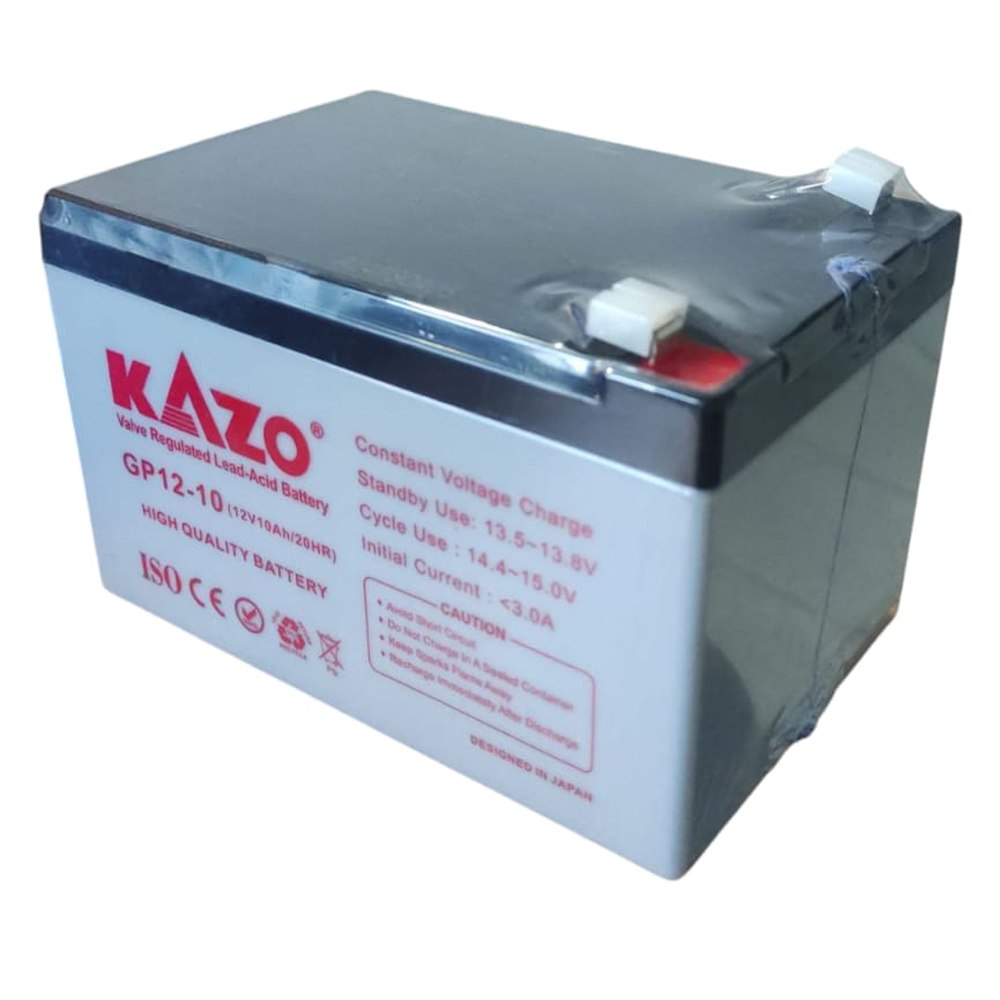 Batería Seca 12v 10ah 20hr Gp12-7 Kazo Recargable Alarma Ups S1895