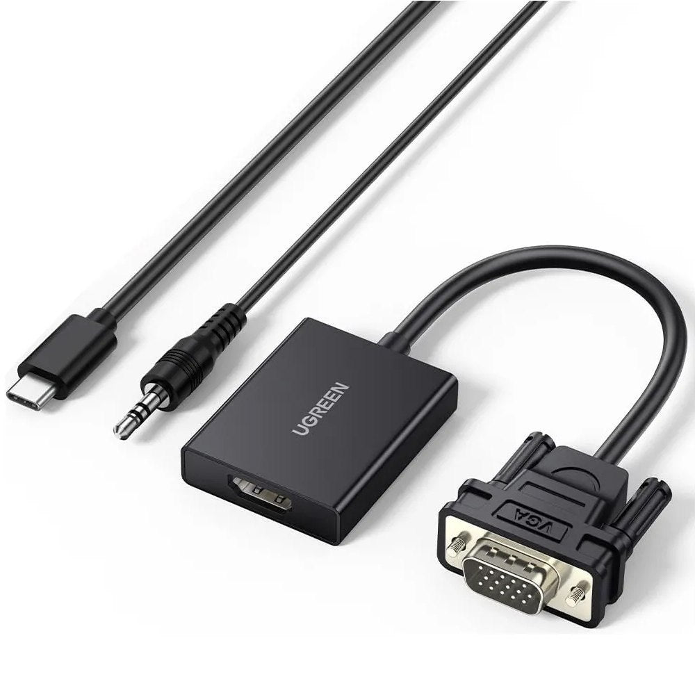 Adaptador Convertidor Vga A Hdmi Con Audio Ugreen 1080p 15cm S1898