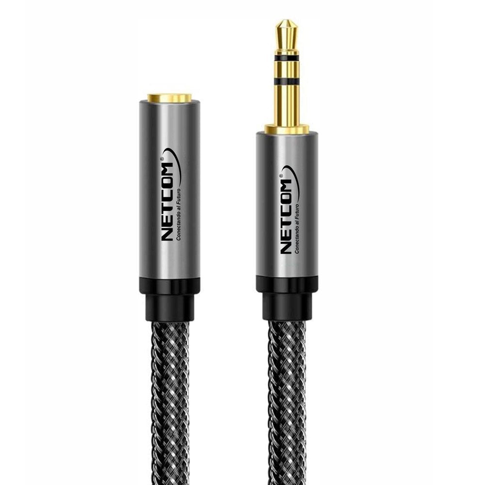 Cable Extensión de Audio Plug a Jack 3.5mm Trs Netcom 5 Mts S1900