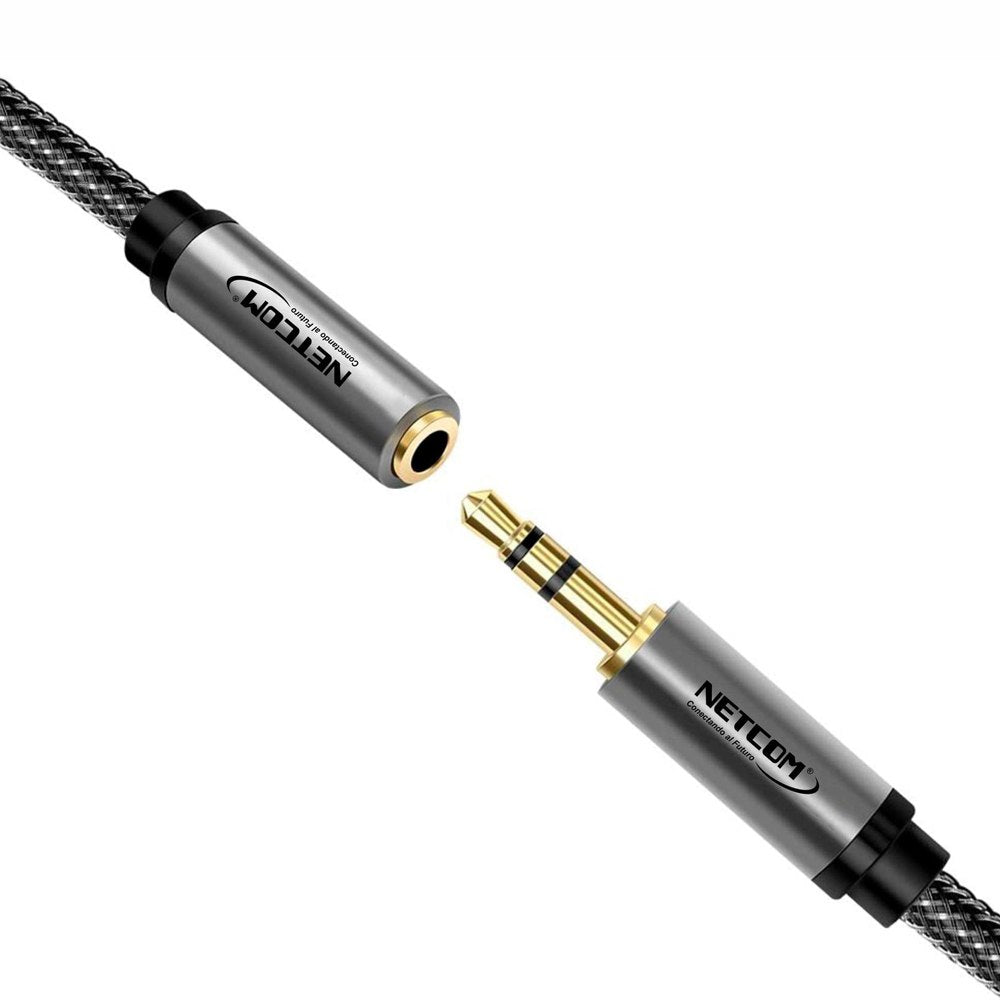 Cable Extensión de Audio Plug a Jack 3.5mm Trs Netcom 5 Mts S1900