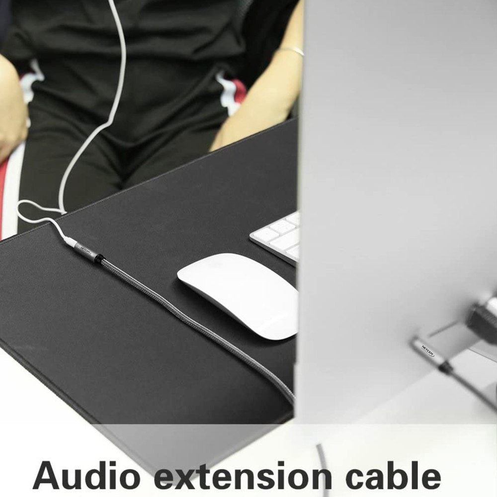 Cable Extensión de Audio Plug a Jack 3.5mm Trs Netcom 5 Mts S1900