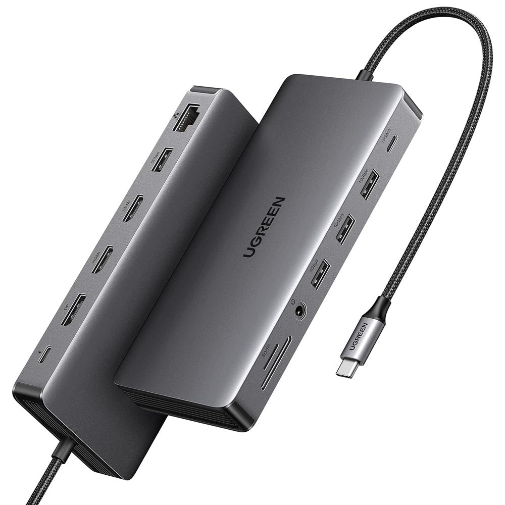 Adaptador Tipo C 13 en 1 Multiport Hub Lan Hdmi Dp 4k Ugreen S1902