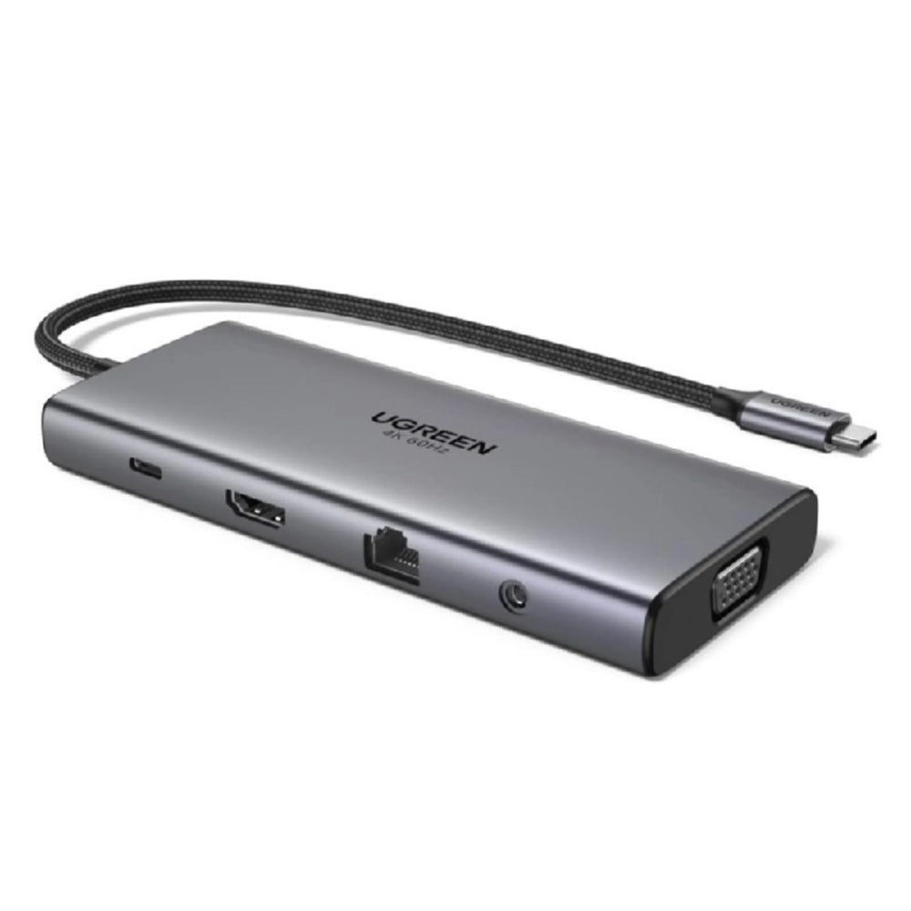 Adaptador Tipo C 11 en 1 Multiport Hub Lan Hdmi Vga 4k Ugreen S1904