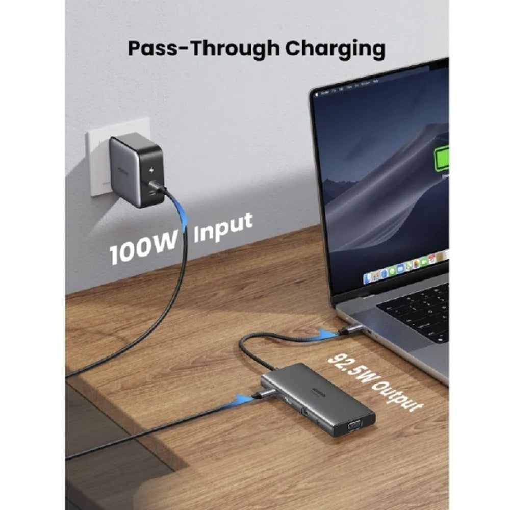 Adaptador Tipo C 11 en 1 Multiport Hub Lan Hdmi Vga 4k Ugreen S1904