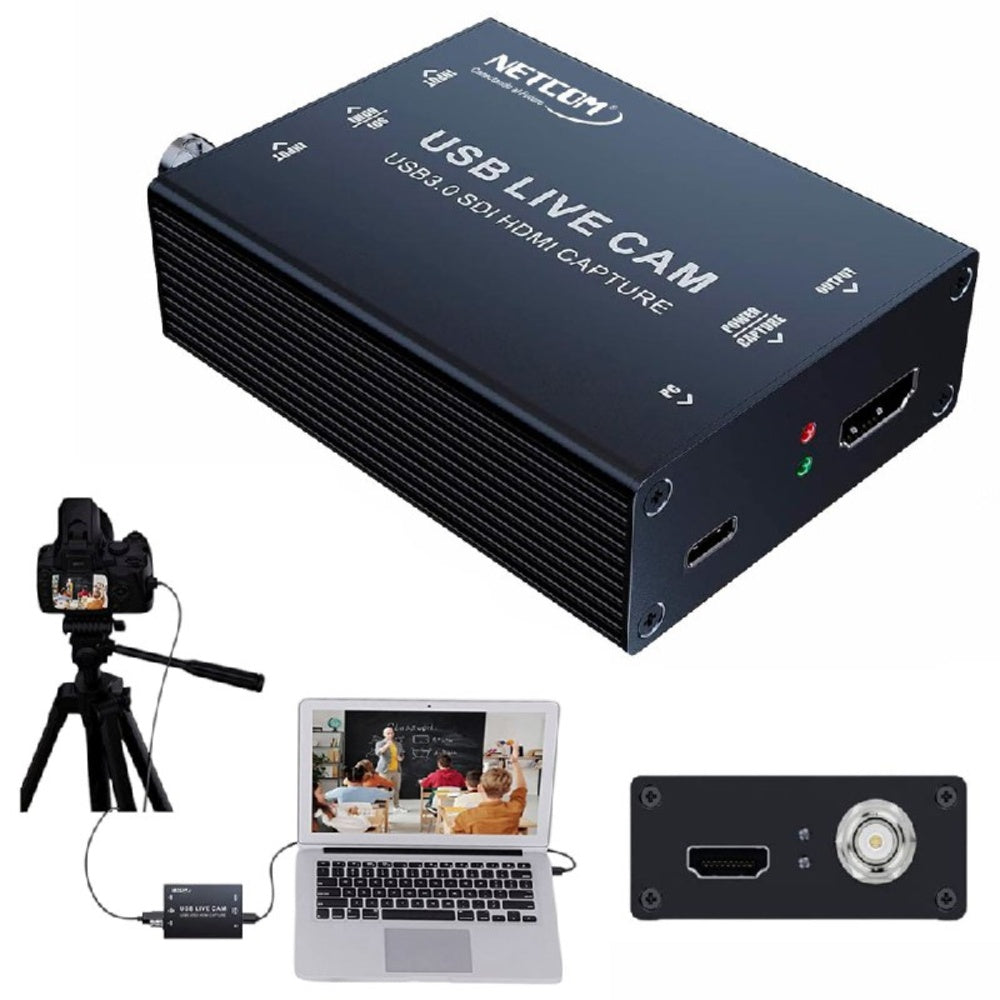 Capturadora de Video Hdmi y Sdi 4k 30hz Usb 3.0 Netcom Uvc S1911