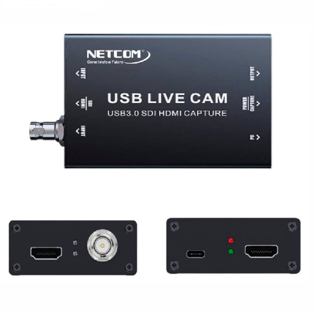 Capturadora de Video Hdmi y Sdi 4k 30hz Usb 3.0 Netcom Uvc S1911