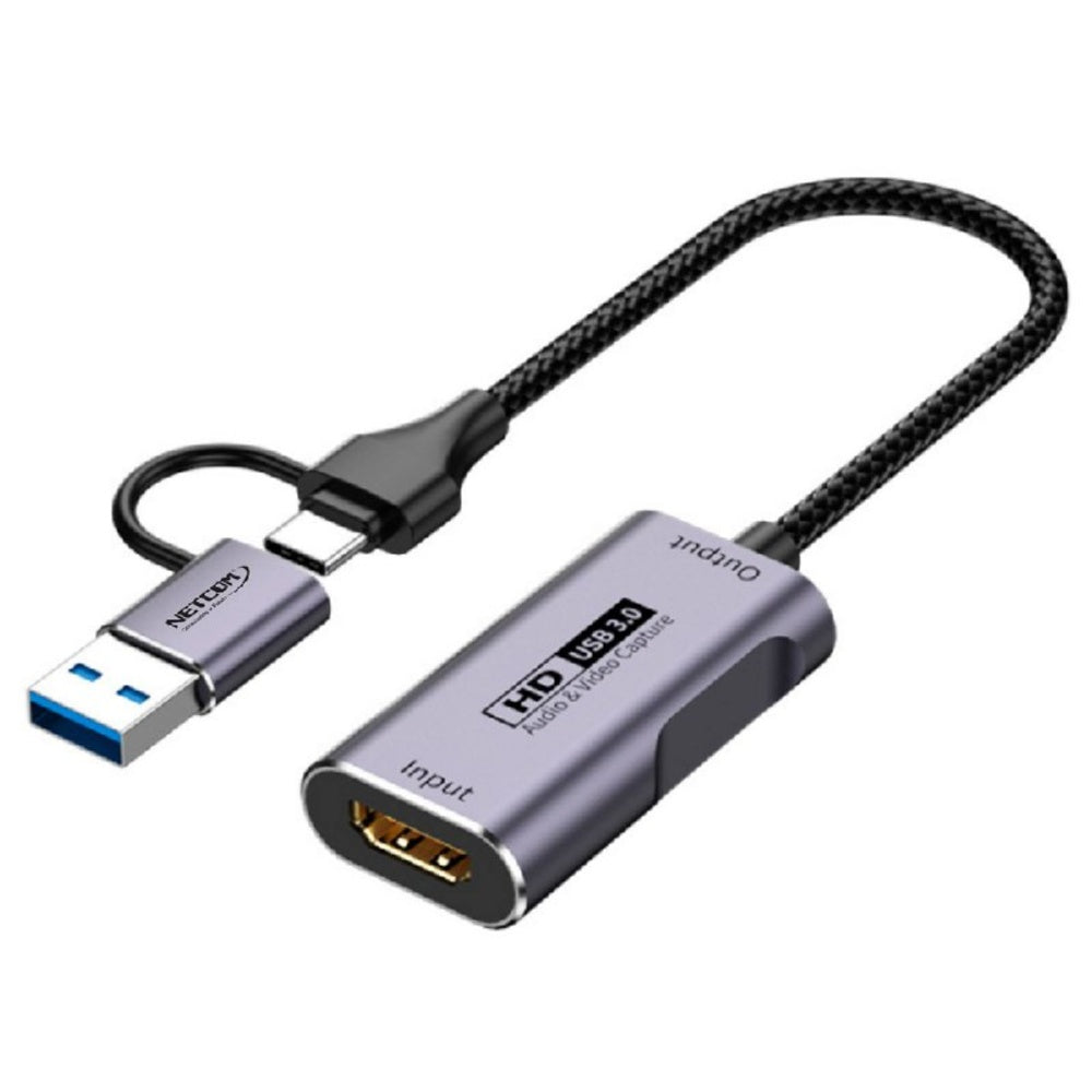 Capturadora De Video Hdmi 4k 60hz Usb 3.0 Tipo C Netcom S1912
