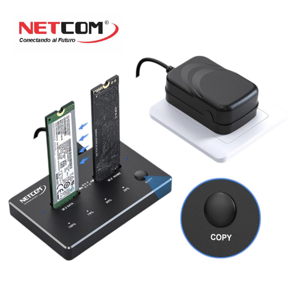 Clonador M.2 Ssd Nvme Dual Docking Station Doble Ranura 3.1 S1913