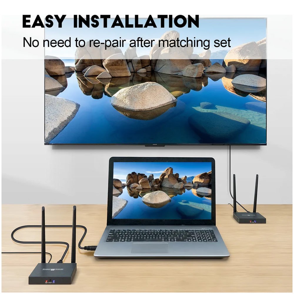 Extender Hdmi Inalambrico Hasta 200 Metros 60hz Kvm 1080p S1919