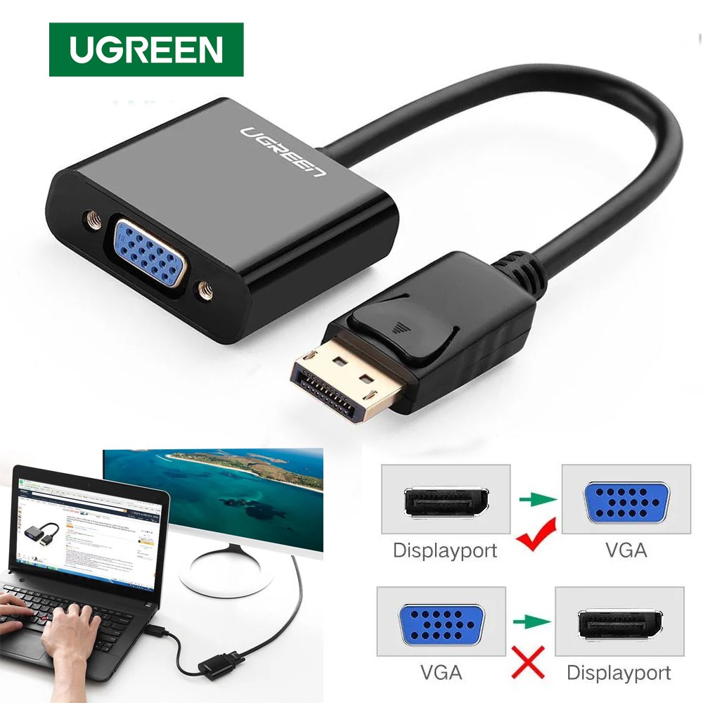 Adaptador Convertidor Displayport a Vga Ugreen Premium Dp S1923