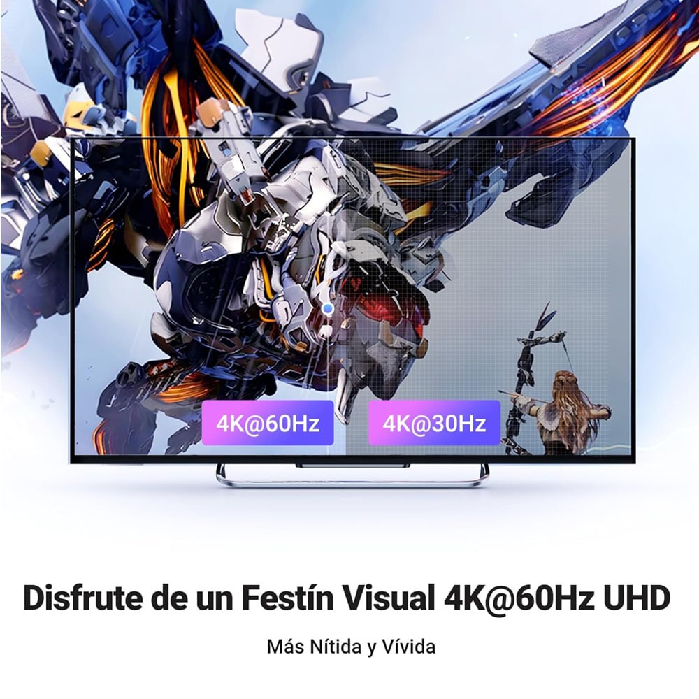 Switch Hdmi 2.0 5 Puertos 4k 60hz Ugreen 3d Hdr Con Control S1924