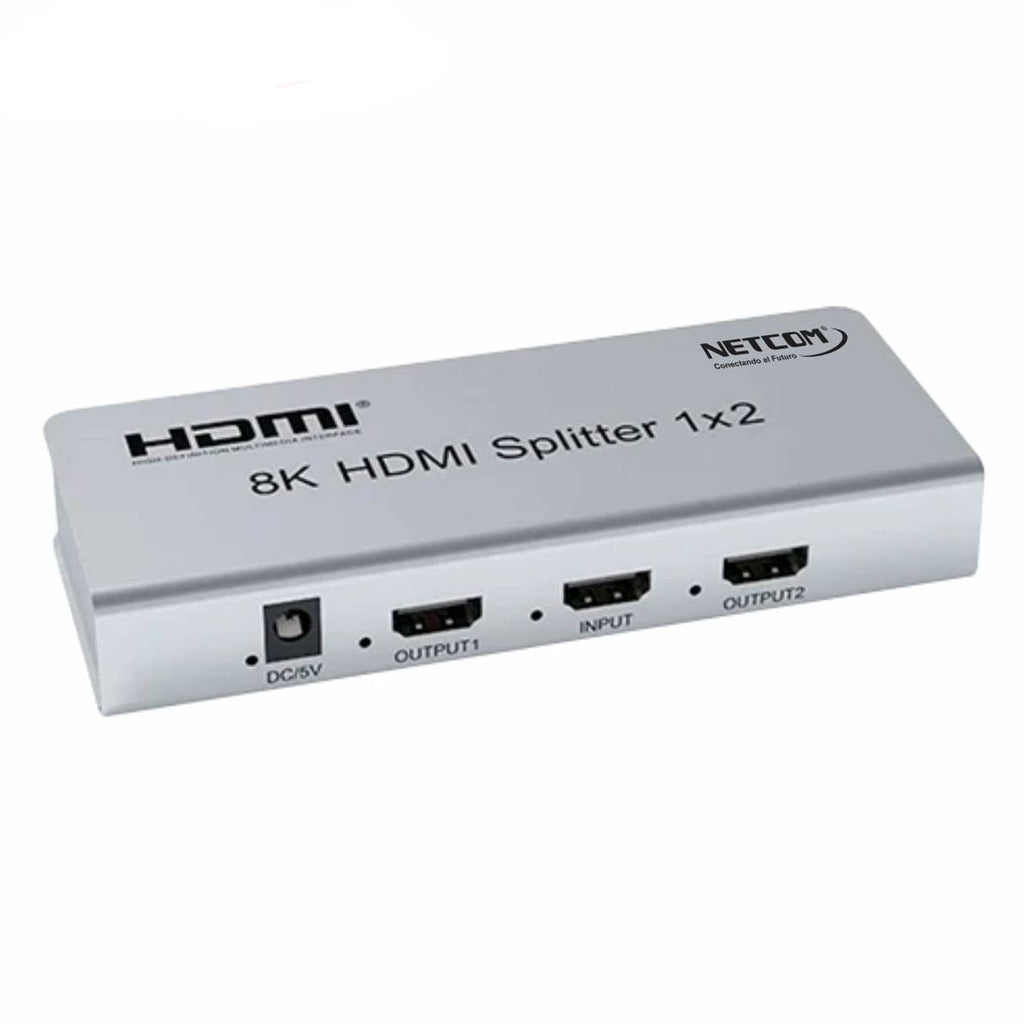 Splitter HDMI 1x2 Metalico 2.1 8K 60Hz 2 pantallas HDCP 2.3 RS232 S1937
