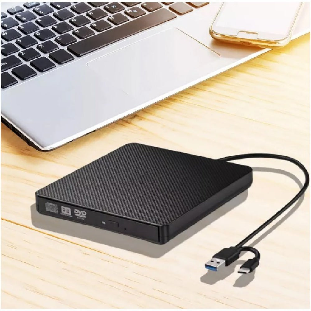 Lector Externo ANDOWL Q-GF300 USB Tipo C CD/DVD RW plug and play S1939