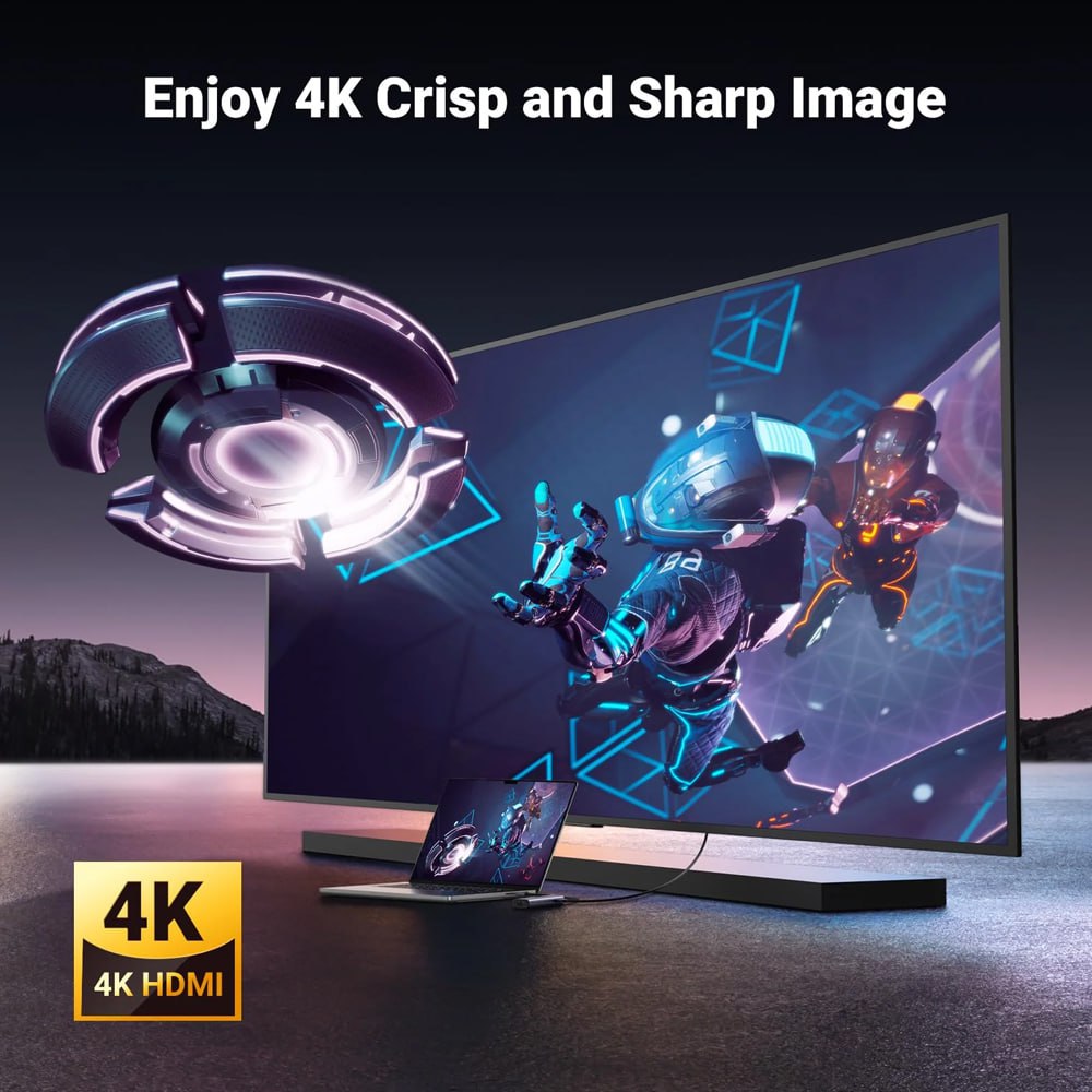 UGREEN 15598 Revodok Hub USB-C 6 en 1 100W HDMI 4K rj45 1000Mbps S1940