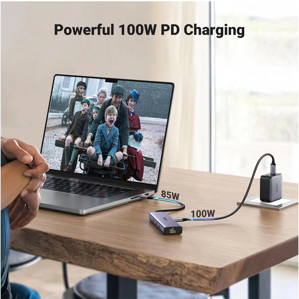 UGREEN 15598 Revodok Hub USB-C 6 en 1 100W HDMI 4K rj45 1000Mbps S1940