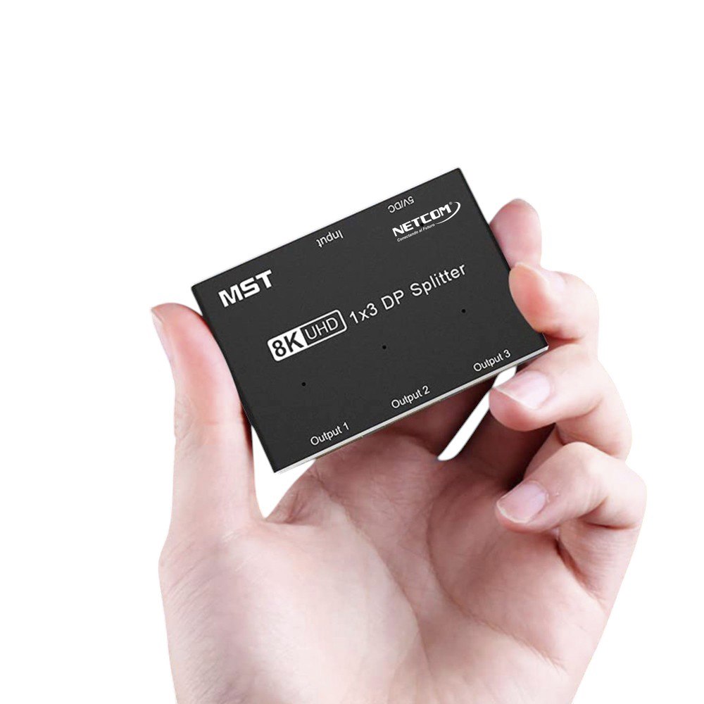 Splitter Displayport 1x3 8K NETCOM V1.4 8k 60Hz 32.4Gbps UHD S1941