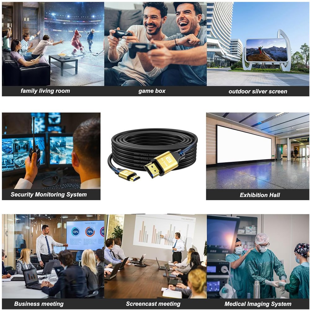 Cable Hdmi 8K 2.1 20 Metros 48gbps 60Hz 4k 120Hz ULTRA HD HDR PVC S1944