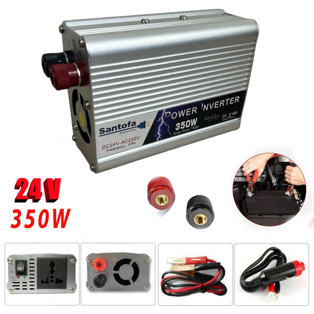 Inversor de Corriente Para Auto de 24v a 220v Usb 350w SANTOFA S1947