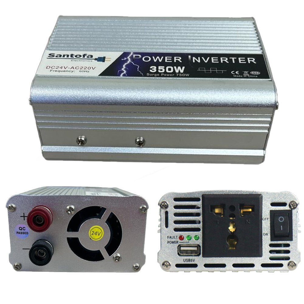 Inversor de Corriente Para Auto de 24v a 220v Usb 350w SANTOFA S1947