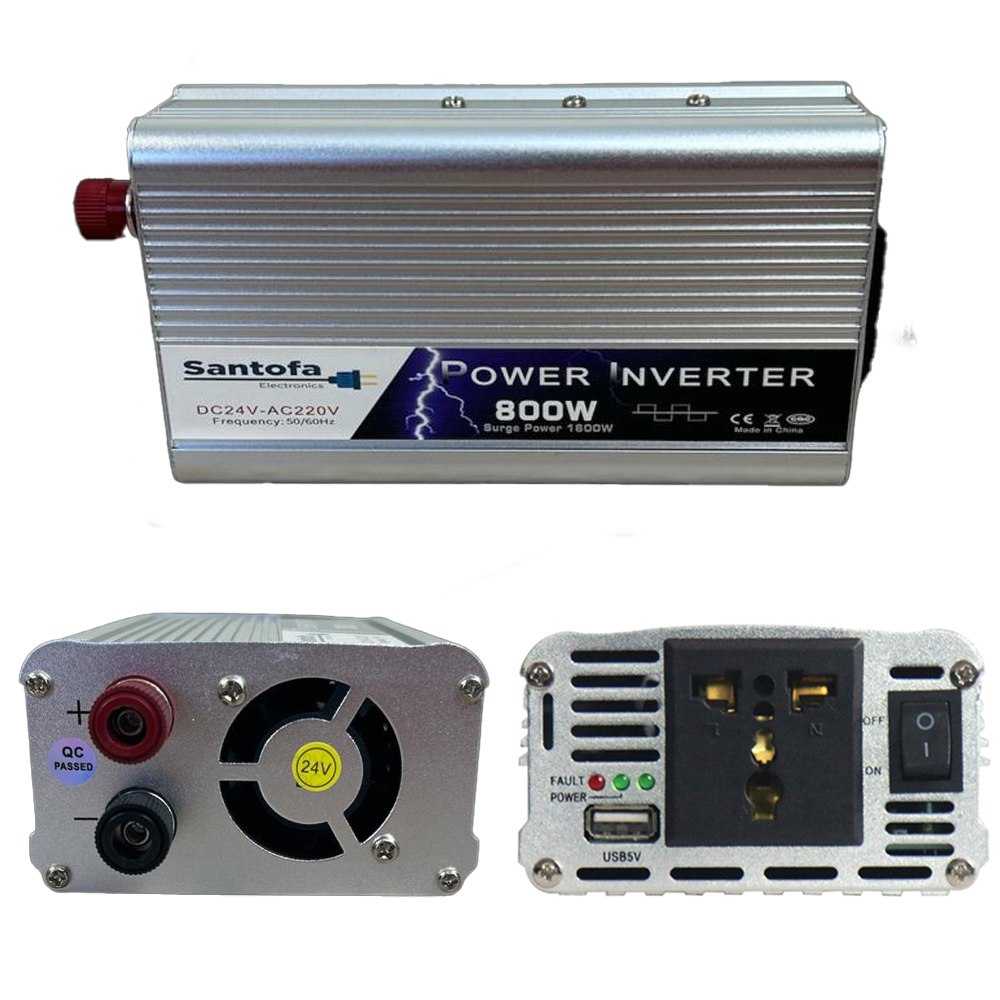Inversor de Corriente Para Auto de 24v a 220v Usb 800w SANTOFA S1948