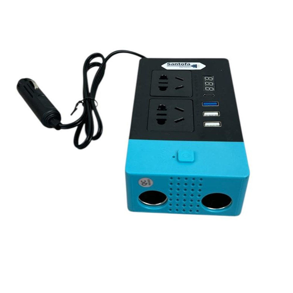Inversor de corriente 12V a 220V 300W auto 2 USB PD3.0 QC3.0 SANTOFA S1952
