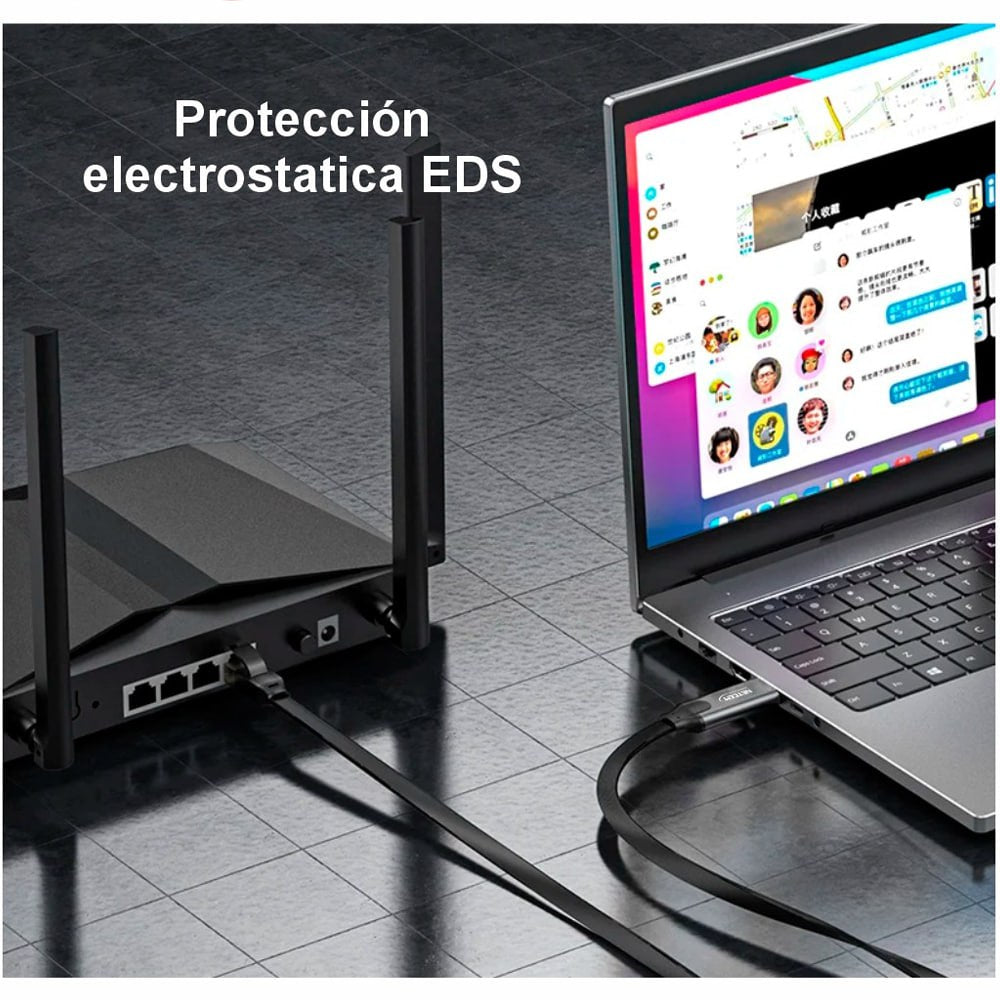 Cable USB Tipo C a RJ45 NETCOM rs232 consola ethernet red 1.80 Metros S1954