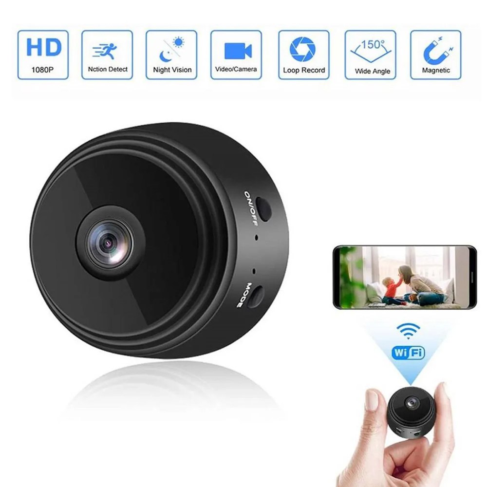 Mini Cámara Espía Inalámbrica Wifi Infrarrojo Imán Ipc-NA9 1080p  S1957