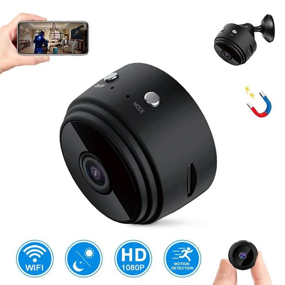 Mini Cámara Espía Inalámbrica Wifi Infrarrojo Imán Ipc-NA9 1080p  S1957