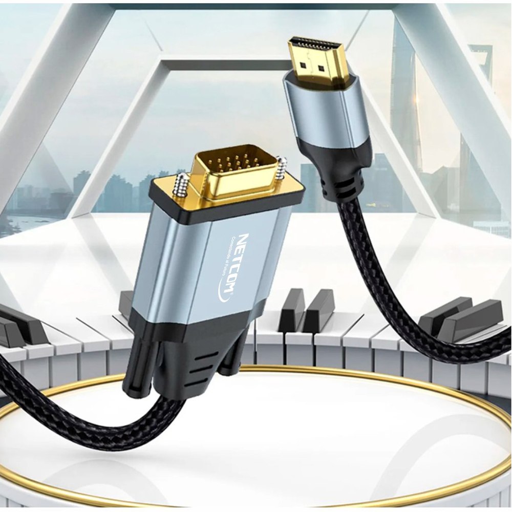 cable HDMI a VGA Netcom 1.8 Metros S1958