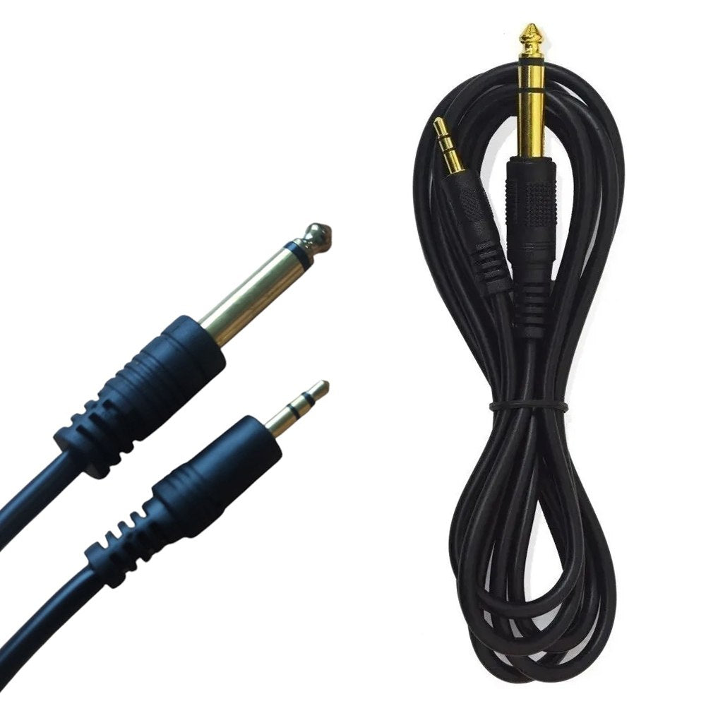 Cable adaptador Audio Microfono Plug 3.5mm Macho 6.5mm Macho Jack 1.5 Metros S1959