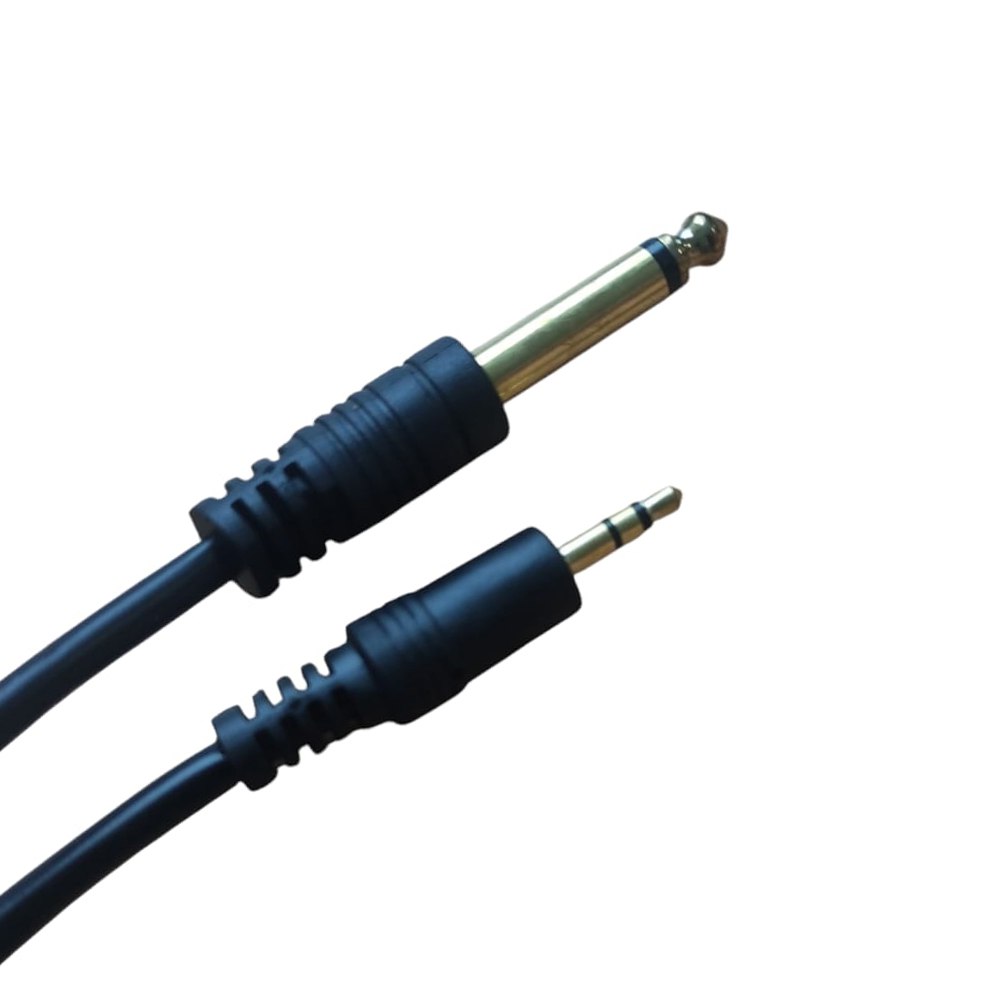 Cable adaptador Audio Microfono Plug 3.5mm Macho 6.5mm Macho Jack 1.5 Metros S1959