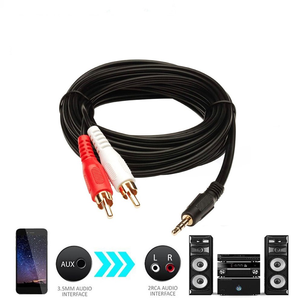 Cable Mini Plug 3.5 a 2 Rca Macho 1.5 Metros S1960