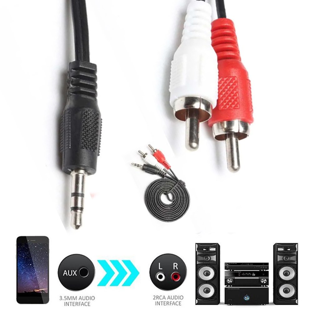 Cable Mini Plug 3.5 a 2 Rca Macho 1.5 Metros S1960