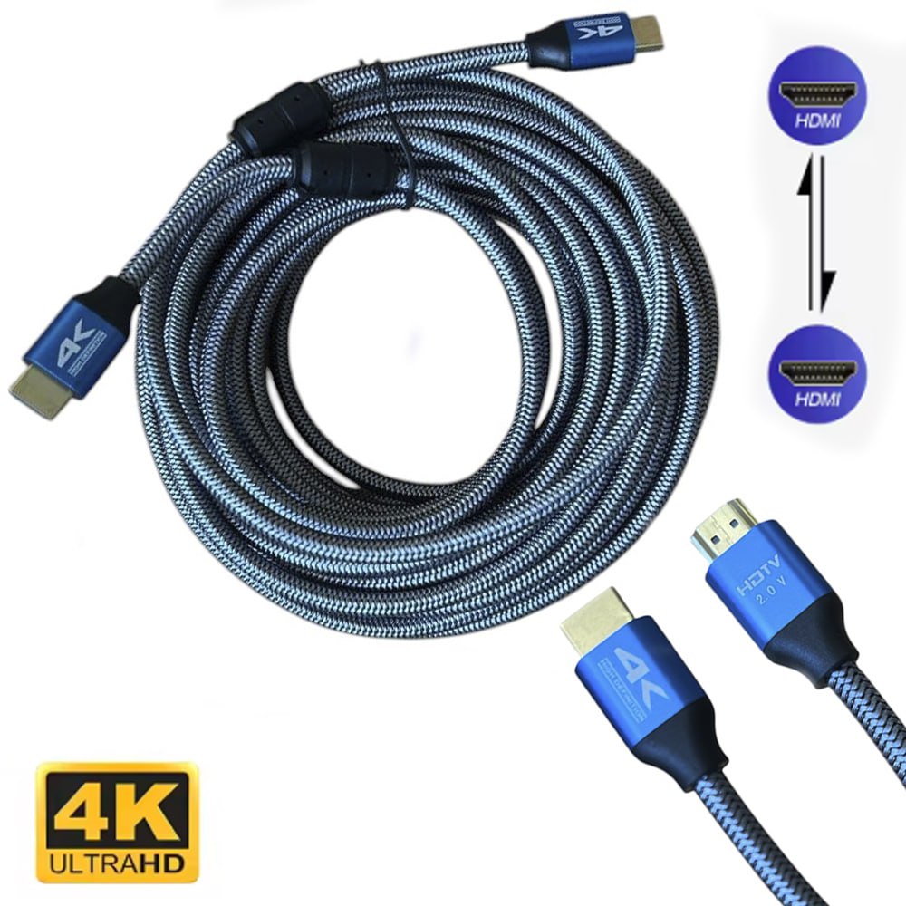 Cable HDMI 2.0 10 Metros Ultra HD 3D 4K 60hz 2160P Enmallado S1964