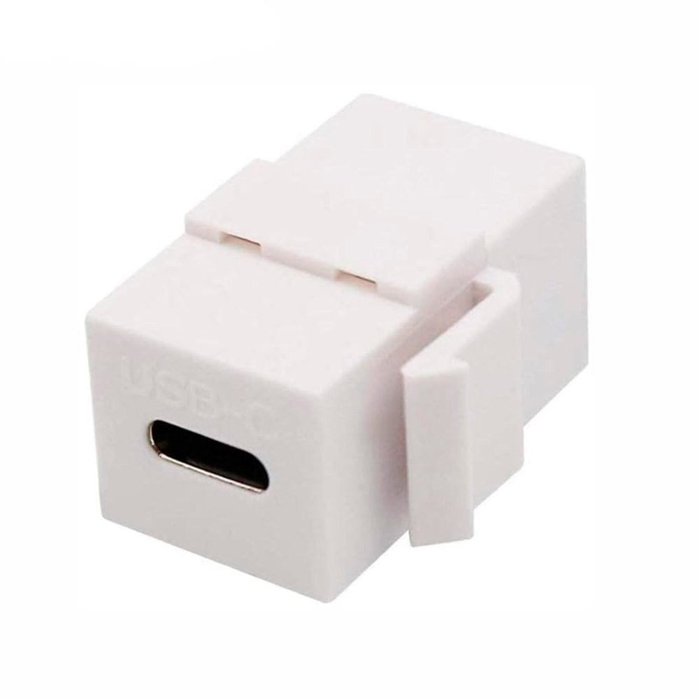 Placa de pared ABS 2 puertos USB C TIPO C Faceplate hembra a hembra NETCOM S1965