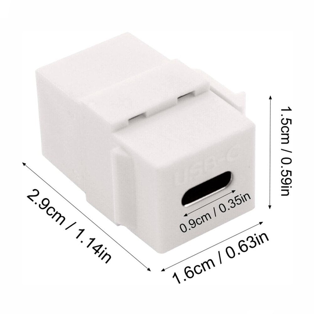 Placa de pared ABS 2 puertos USB C TIPO C Faceplate hembra a hembra NETCOM S1965