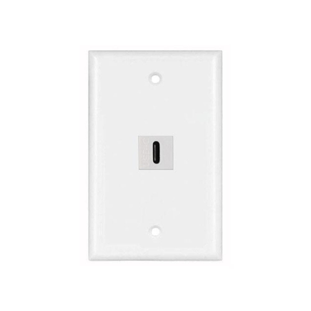 Placa de pared ABS 1 puerto USB C TIPO C Faceplate hembra a hembra NETCOM S1966