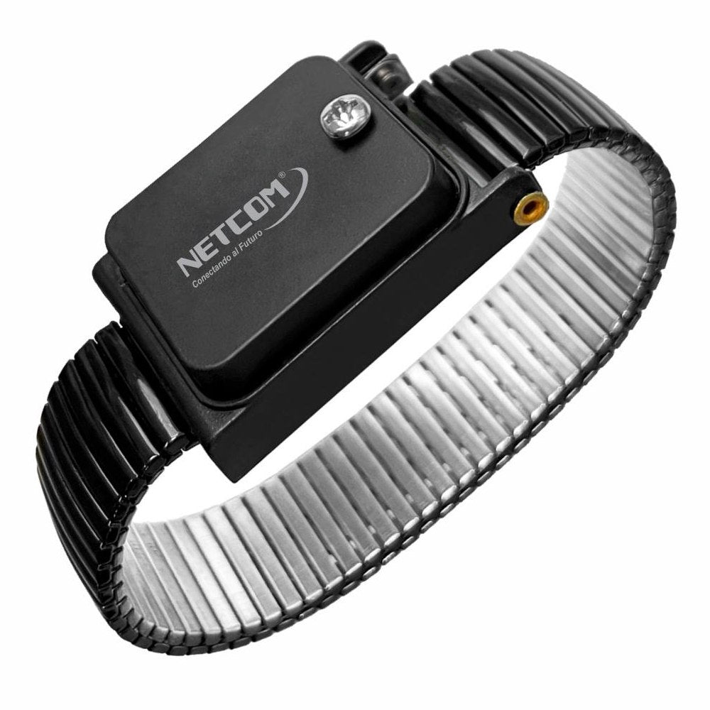 Pulsera Antiestatica inalambrica para electronica NETCOM Brazalate acero S1972