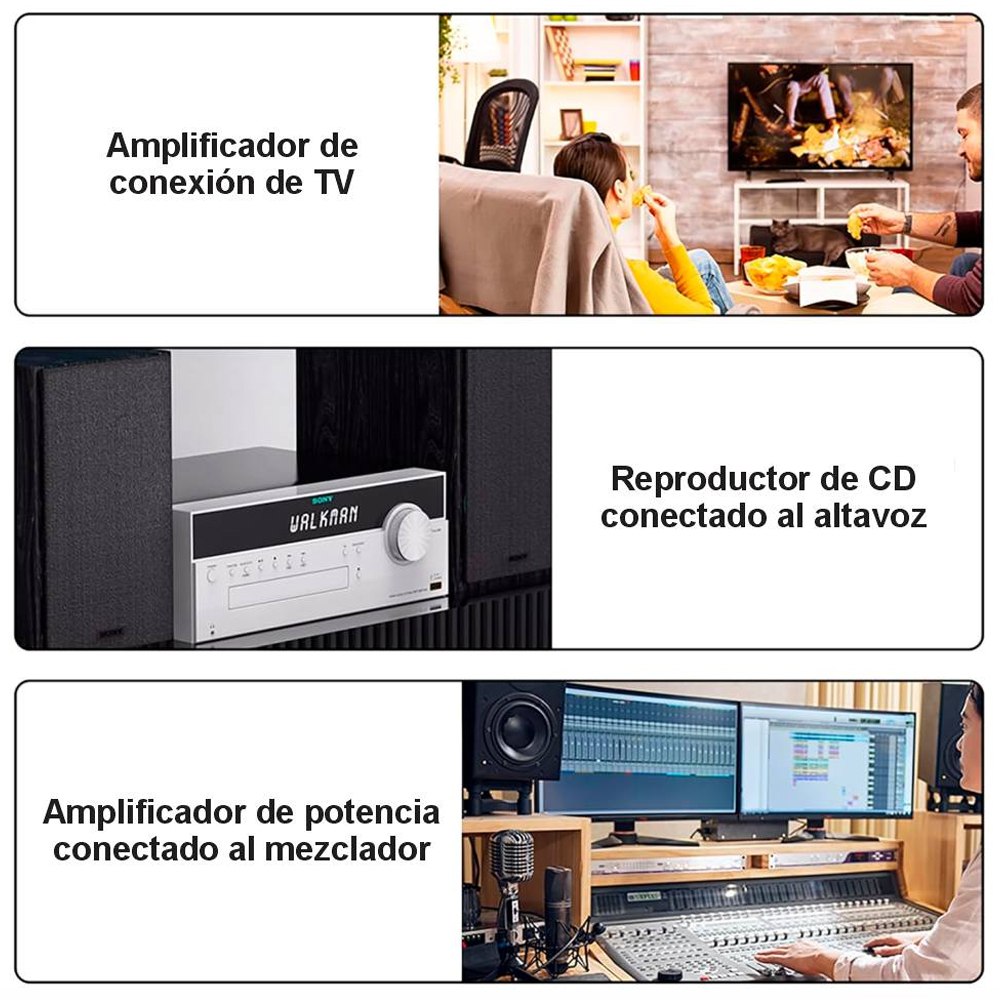 Cable de audio 2 RCA a 2 RCA Macho 1.8 Metros NETCOM S1973