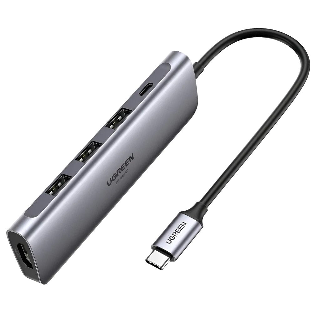 Hub USB-C 5 en 1 UGREEN 70495 | HDMI 4K@60Hz | 3 USB 3.0 | Power Delivery 100W S1987