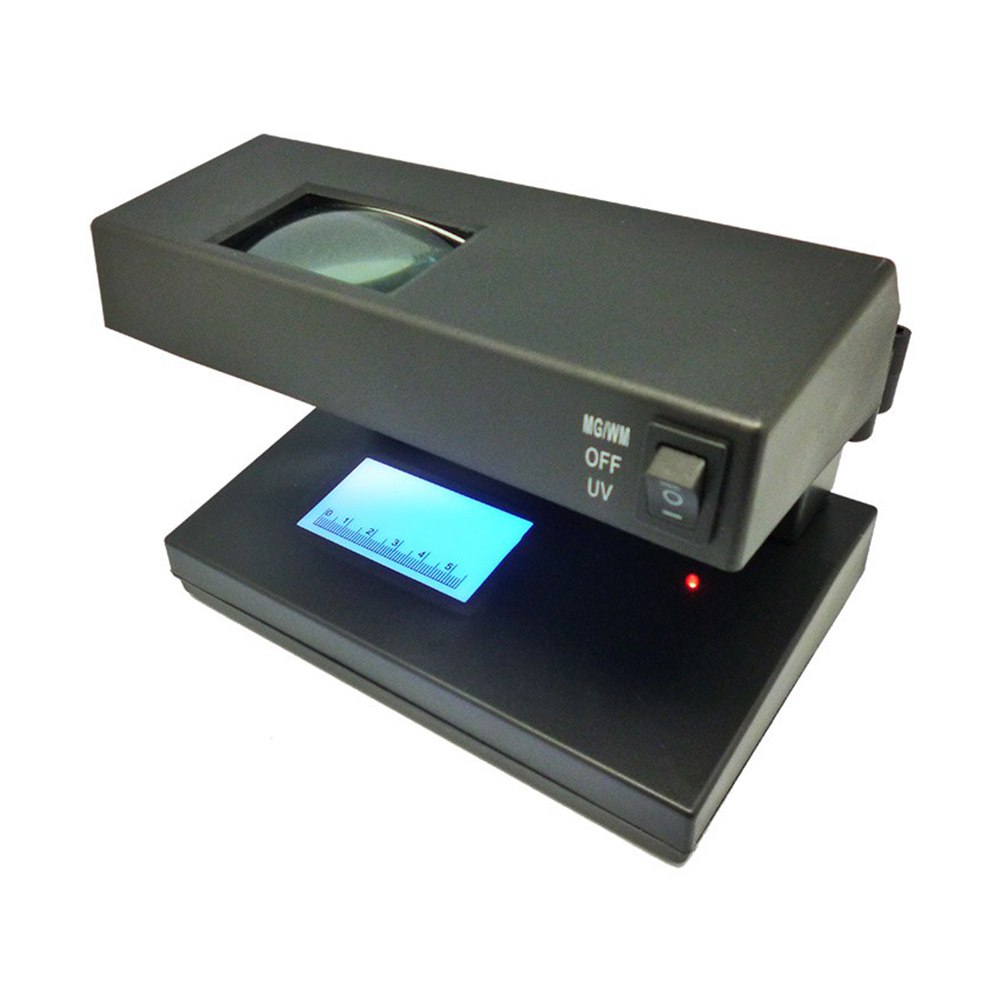 Detector de Billetes Falsos AD-2138 con Luz UV y Lupa Soles Dólares y Euros S1989