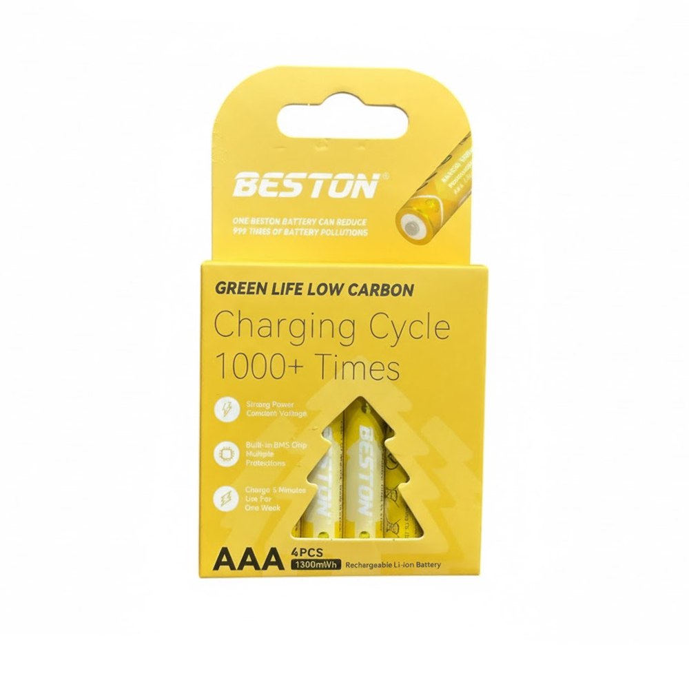 4 Baterias de Litio Recargable AAA Pila 1.5V 860mAh BESTON AAA1000 S1992