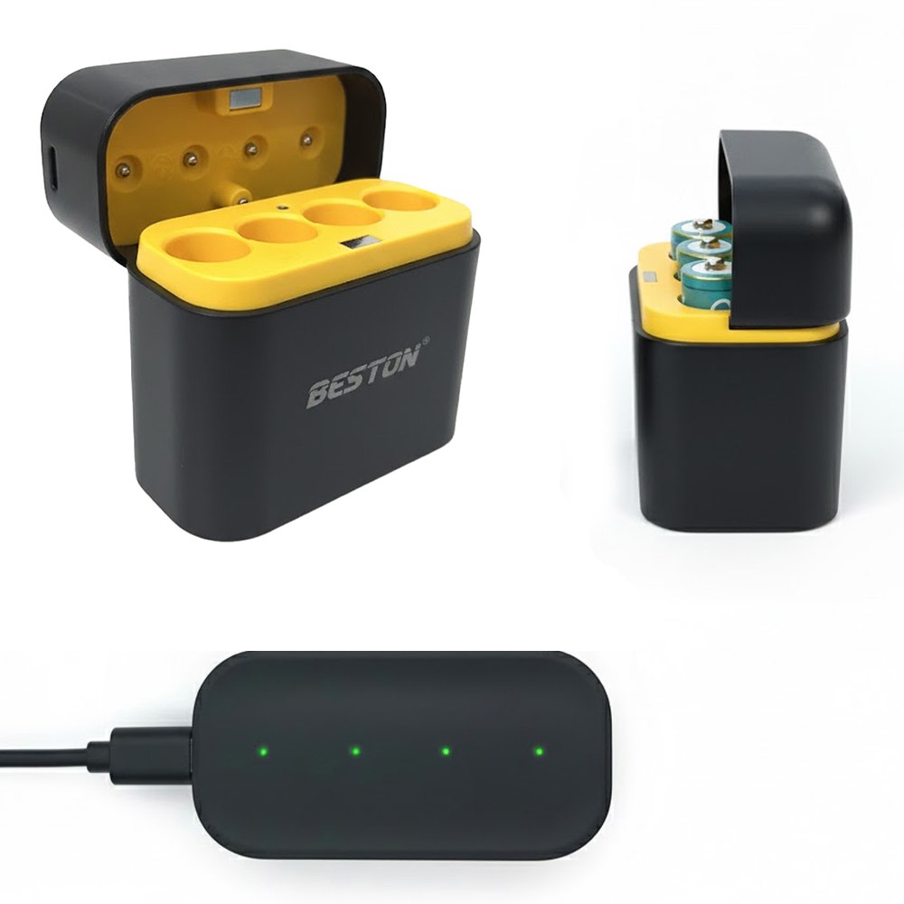 Cargador de Pilas Baterías AA Recargables 4 Puestos más 4 Baterías AA S1995