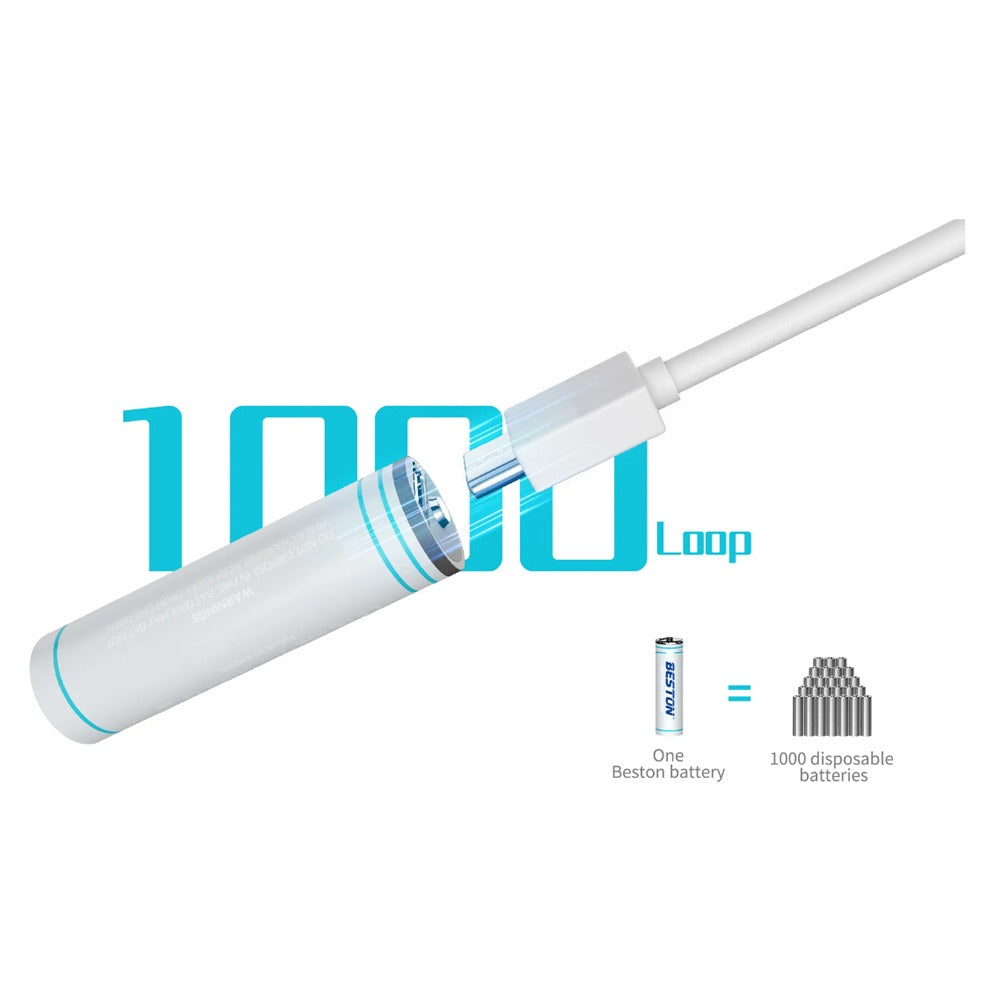4 Baterias de Litio Recargable AA Pila 1.5V 2200mWh BESTON USB TIPO C S1996