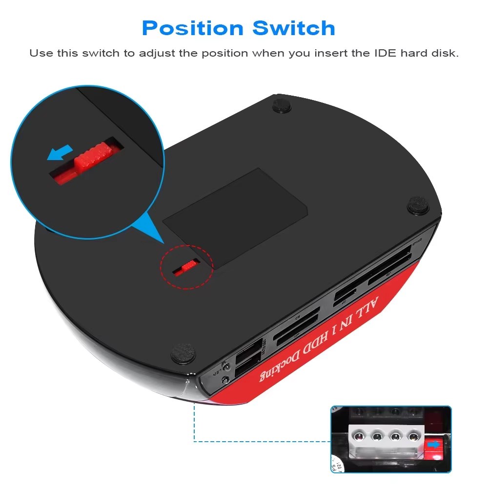 HDD Docking Station Doble 2.5 3.5 Ide SATA USB 3.0 Ms Sf MD S49000