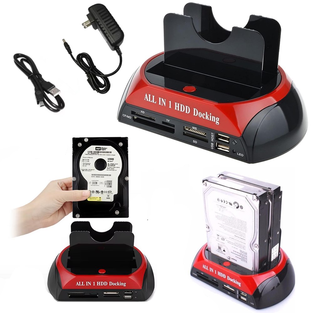 HDD Docking Station Doble 2.5 3.5 Ide SATA USB 3.0 Ms Sf MD S49000
